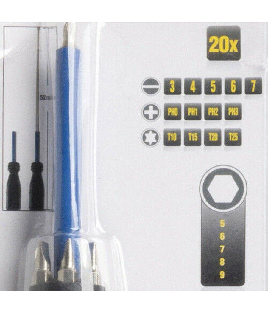 Set Cacciavite Con 19 Punte Intercambiabili Con Punta Magnetica Accessori - immagine 2