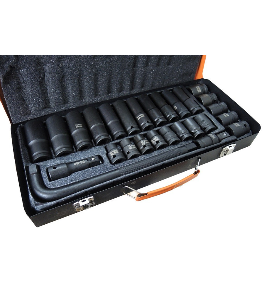 Set Chiavi A Bussola Ad Impatto 27 Pz 1/2' Inserti Misti Chiave A L Mig-2045 - immagine 3