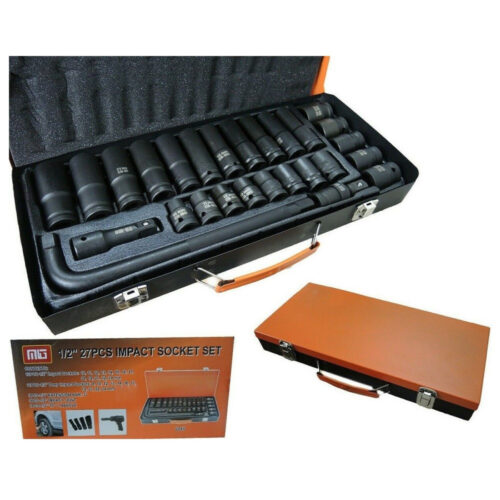 Set Chiavi A Bussola Ad Impatto 27 Pz 1/2′ Inserti Misti Chiave A L Mig-2045