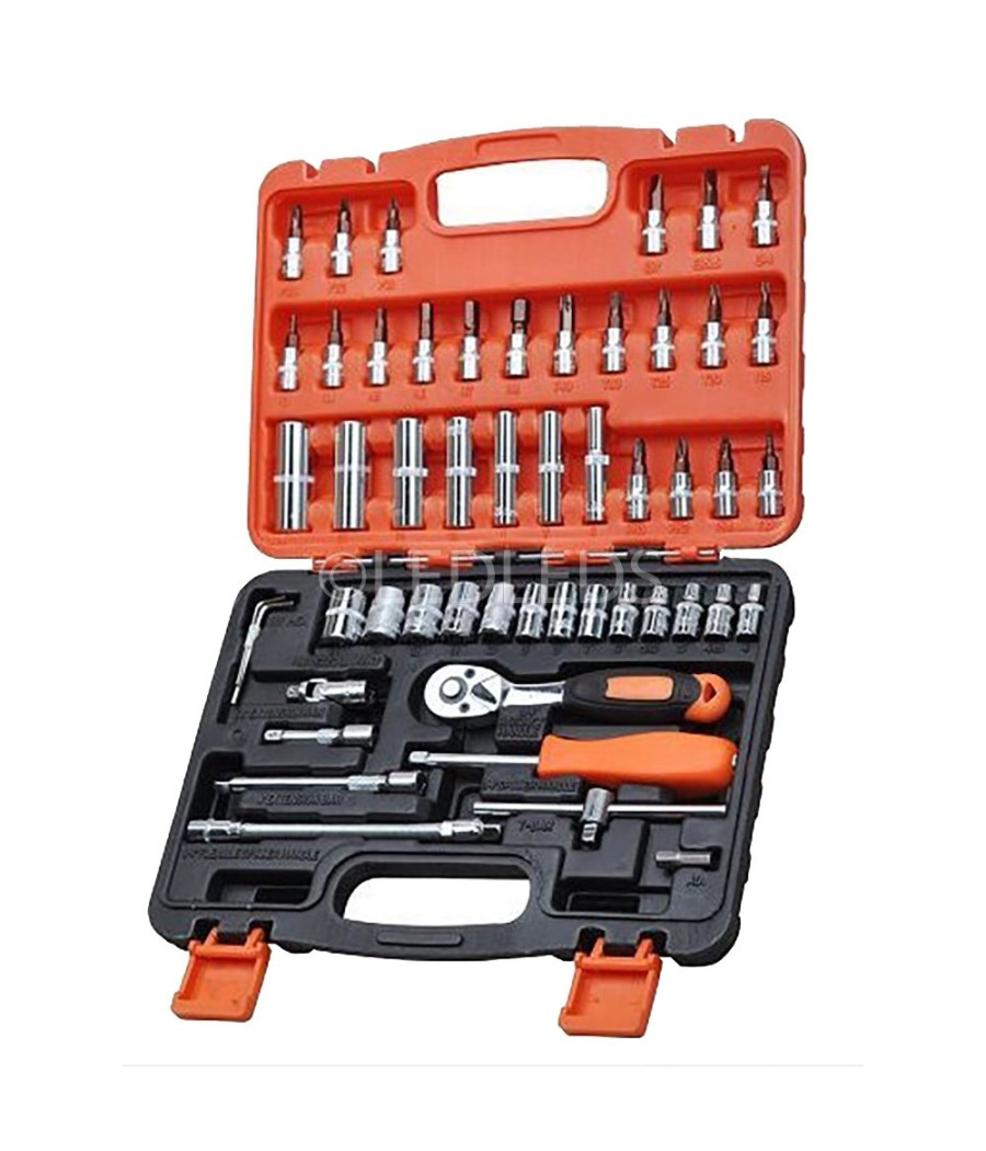 Set Chiavi A Bussola Con Cricchetto 53 Pezzi Chrome Vanadium In Valigetta - immagine 2