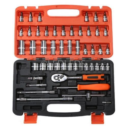 Set Chiavi A Bussola Con Cricchetto 53 Pezzi Chrome Vanadium In Valigetta