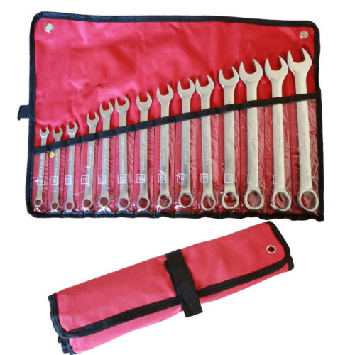 Set Chiavi Combinate 14 Pz. 8-24 Mm Fissa E Stella Acciaio Cr-v Con Astuccio