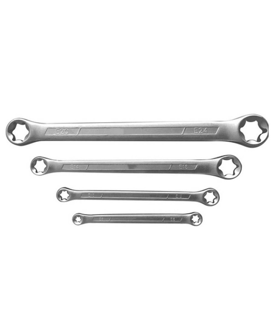 Set Chiavi Combinate Doppia Testa Torx Femmina 4pz Misure Da E6-e24 Dritte 01004 - immagine 2