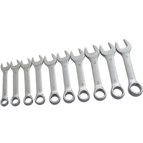 Set Da 10 Pz Chiavi Inglese Combinate Fisse E Stella Corte 10 A 19mm In Acciaio