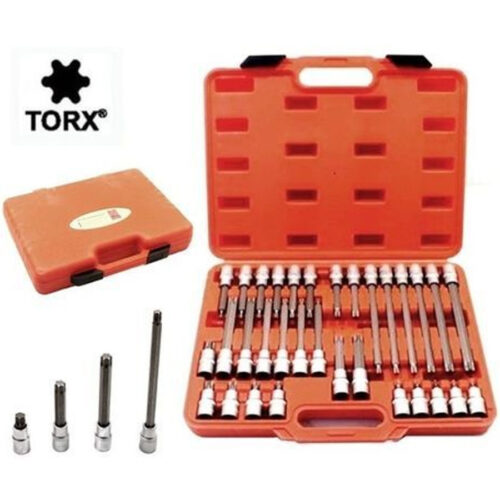 Set Di Chiavi A Bussola Da 1/2 Con Inserti Torx 32 Pezzi Corti E Lunghi