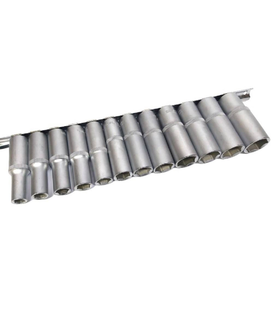 Set Di Chiavi Bussola Lunghe Da 1/2 Chrome Vanadium 10 A 24 Mm 12 Pezzi Mr70253 - immagine 2