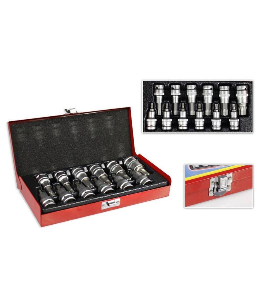 Set Inserti A Bussola Torx 13 Pz Punte Per Trapano Avvitatore Misure Fino A T80