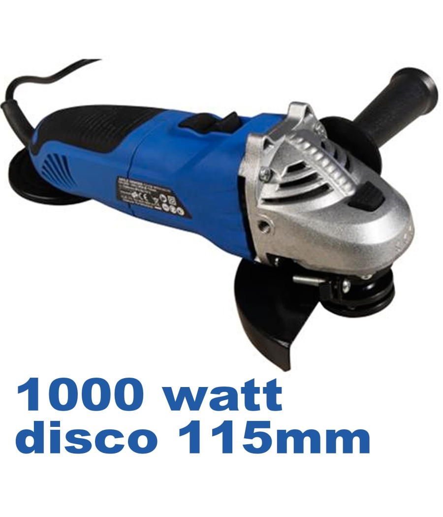 Smerigliatrice Angolare 1000w 115mm Professionale Disco 11000rpm Rag115-1000 - immagine 2