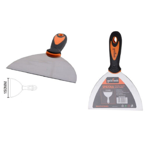 Spatola Pareti In Acciaio 6″ 150 Mm Manico Antiscivolo Comoda Impugnatura 90423