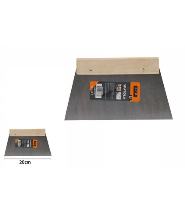 Spatola Trapezoidale Per Stucco In Acciaio Manico In Legno 20cm Pittore 53268a