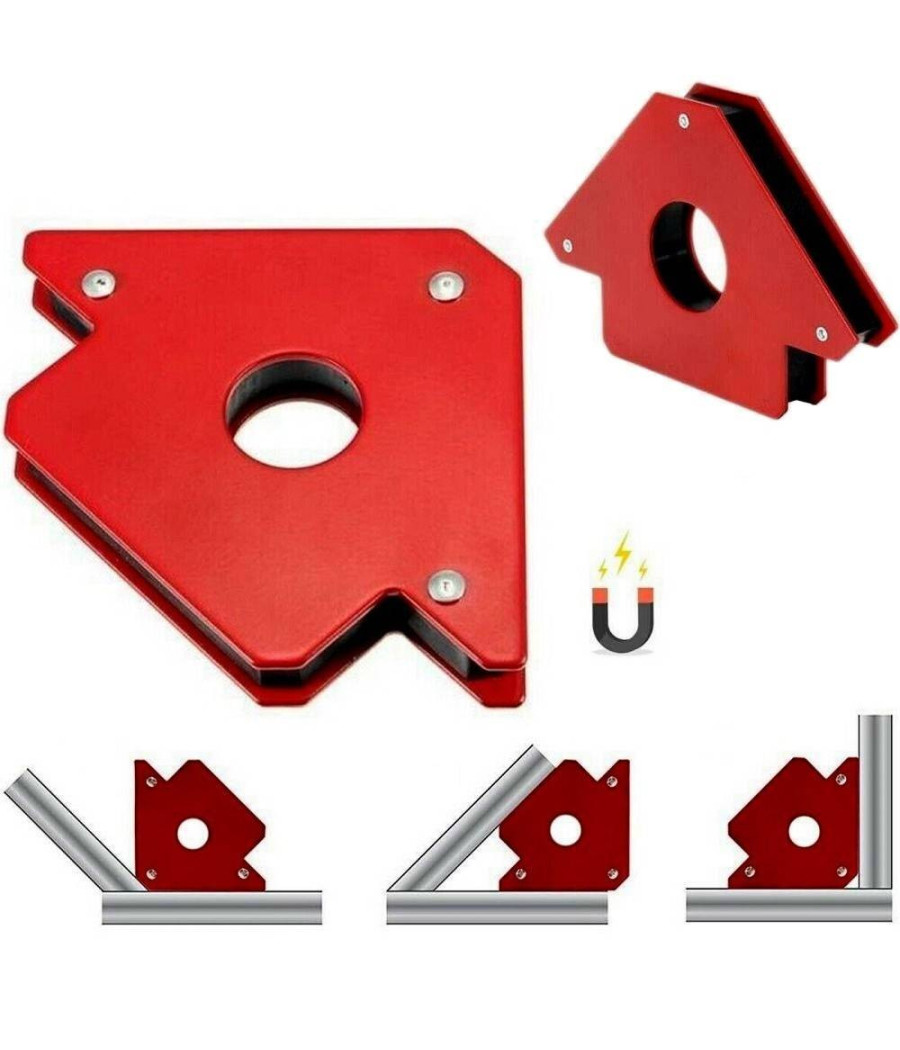 Squadra Magnetica Magnete Per Saldatura Saldatrice 45° 90° 135° 75 Lb 33 Kg