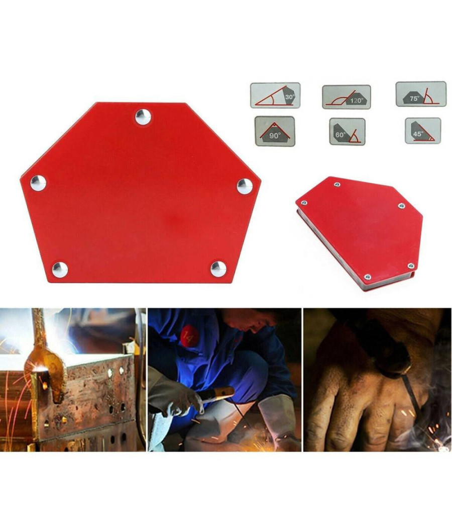 Squadra Magnetica Magnete Saldatura 30° 45° 60° 75° 90° 120° 75lb 33kg Esagonale
