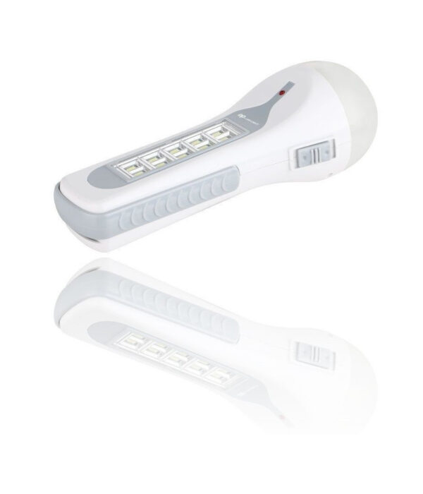 Torcia 1+10 Led Lampada Ricaricabile 1200mah Luce Portatile Dp-7088