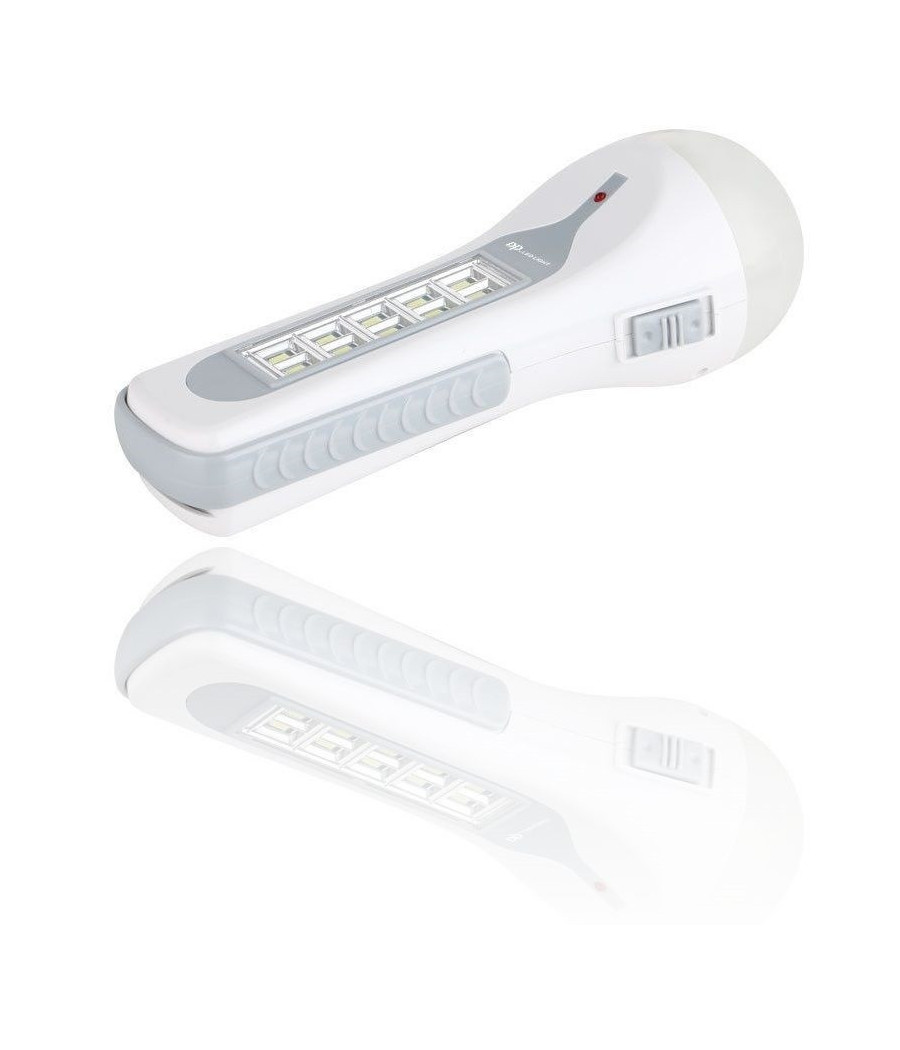 Torcia 1+10 Led Lampada Ricaricabile 1200mah Luce Portatile Dp-7088