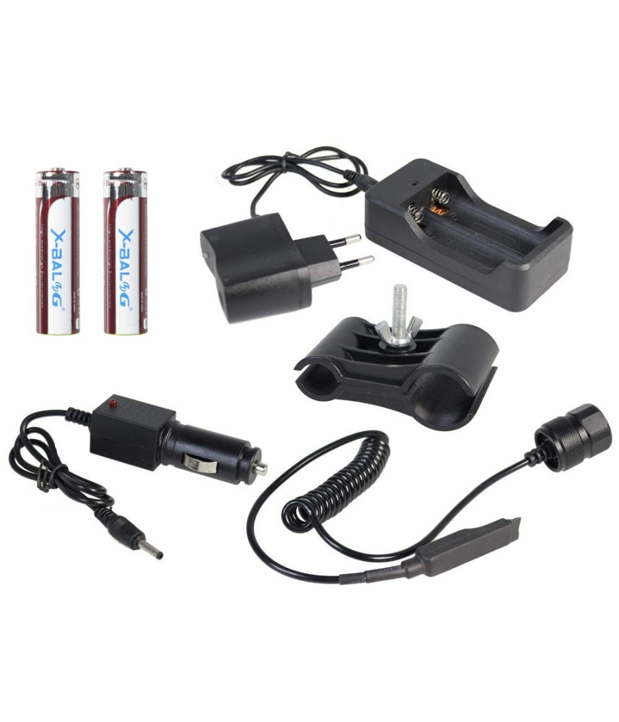 Torcia 50000 Lumen Tattica/militare Per Fucile Led T6 Ricaricabile Zoom Bl-q2804 - immagine 3