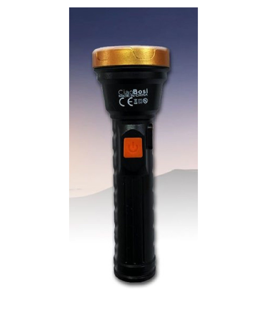 Torcia Elettrica Luce Led Ricaricabile Usb Per Campeggio Escursioni 17cm Tx-8348 - immagine 2