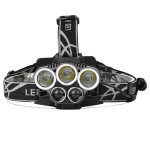 Torcia Frontale 5 Led Ricaricabile 6 Modalità Di Illuminazione Escursioni Pesca