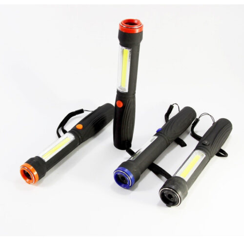 Torcia Lampada Calamita Strip Led 1 Led Cob Light Luce Bianca Calamita