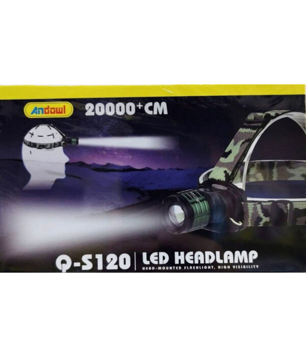 Torcia Lampada Frontale Led Da Testa Ricaricabile Notturna Campeggi Pesca Q-s120 - immagine 2