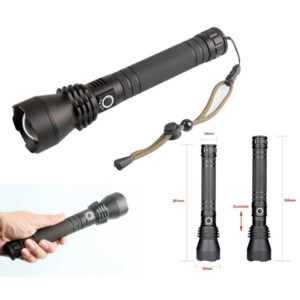 Torcia Lampada Led Cree P50 Ricaricabile 2000 Lumen 80000 W Zoom Doppia Batteria
