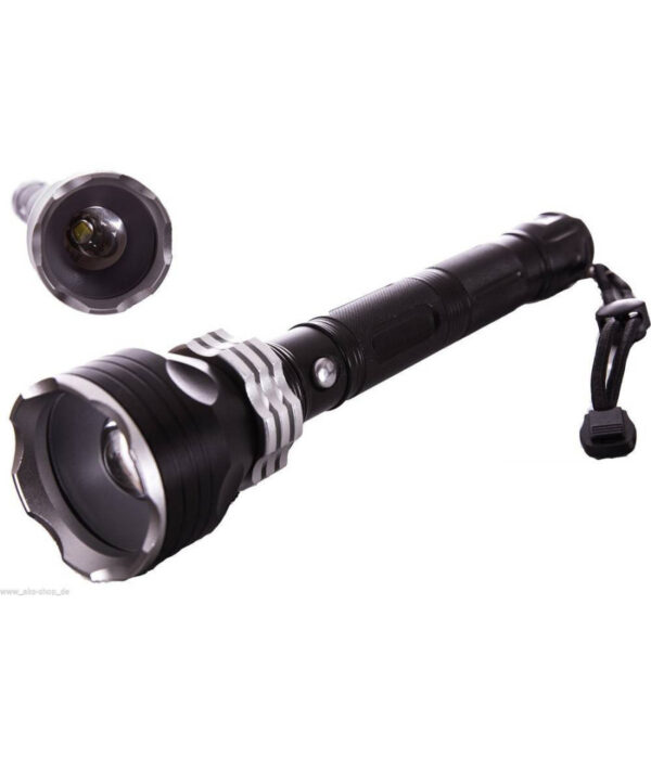 Torcia Lampada Led Cree T6 Ricaricabile 2000 Lumen 80000 W Con Prolunga Bl-1899 - immagine 2