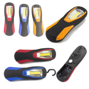 Torcia Lampada Portatile A Led Cob Striscia Led Cob Calamitata Con Gancio 3 Watt