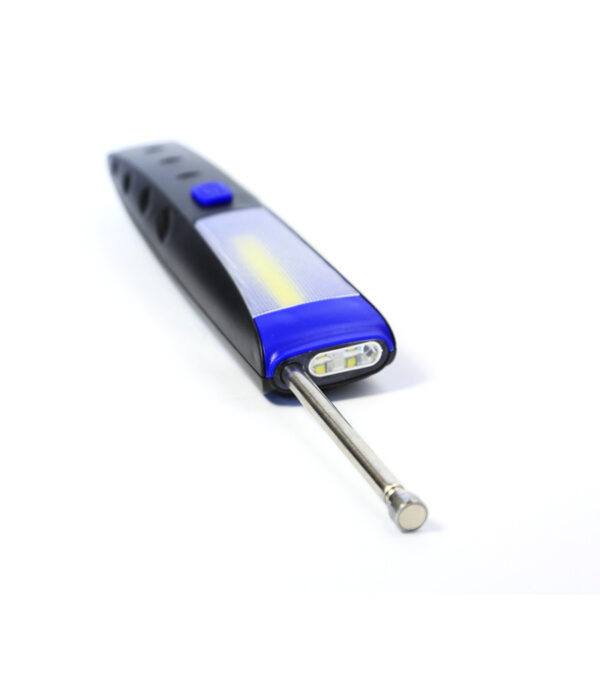 Torcia Lampada Portatile Led Strip Cob + 2 Led Doppia Calamita Estensibile 30 Cm - immagine 2