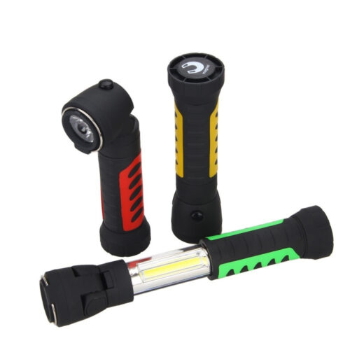 Torcia Lampada Portatile Ricaricabile Led Strip Cob Base Calamitata Allungabile
