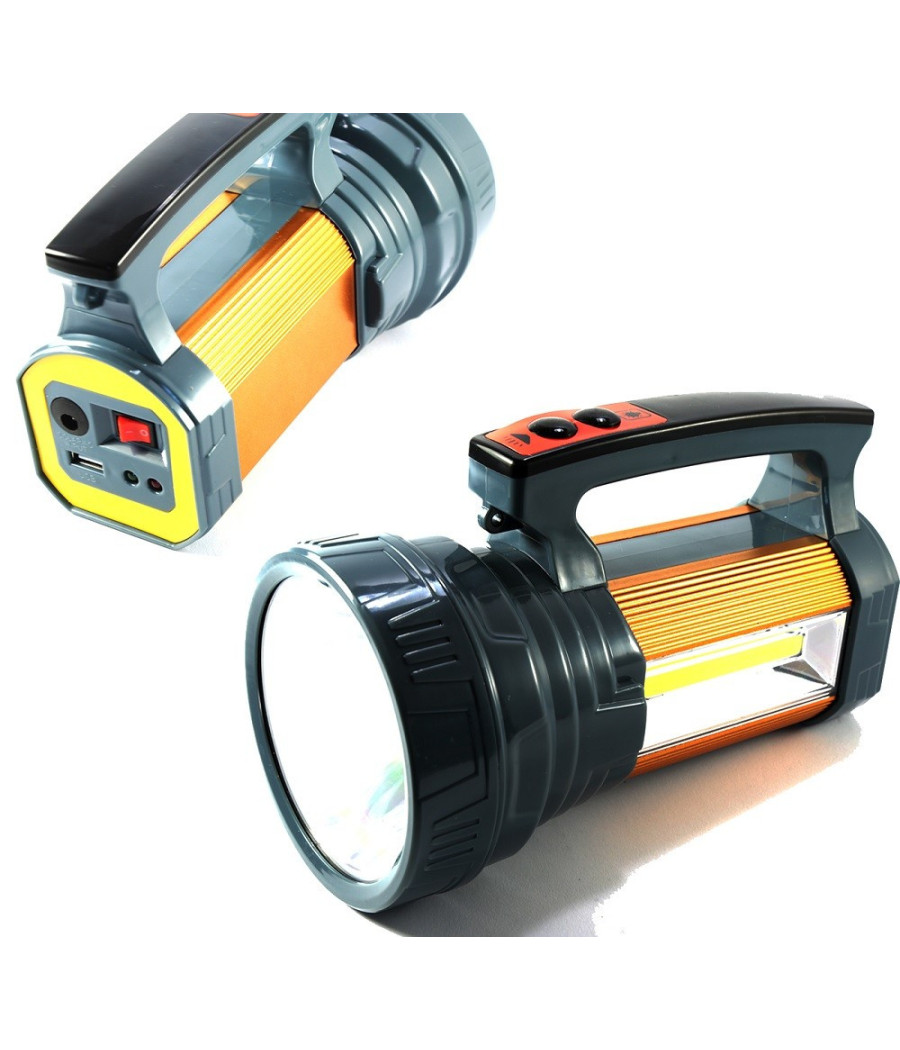 Torcia Lampada Portatile Ricaricabile Led Strip Cob Con Pannello Solare 5w Bb-00 - immagine 2