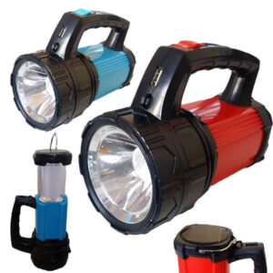 Torcia Lanterna Lampada Led Ricaricabile 1 Led + 16 Smd Con Pannello Solare Usb