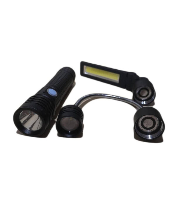 Torcia Led 3in1 Multifunzione Bl-x8 Ricaricabile 80000w Led Cree Base Magnetica - immagine 2