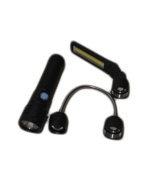 Torcia Led 3in1 Multifunzione Bl-x8 Ricaricabile 80000w Led Cree Base Magnetica - immagine 3