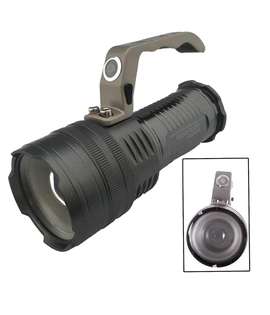 Torcia Led Cree T6 Zoom 800 Lumen Impermeabile Ricaricabile 3 Funzioni T808-t6