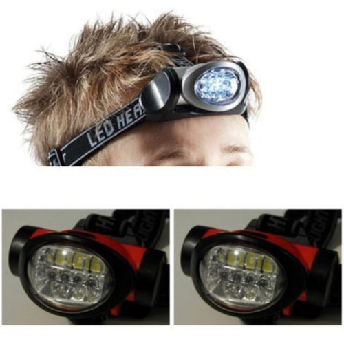 Torcia Led Frontale Da Testa Luce Lampada Ricaricabile 6 Led Camping Caccia
