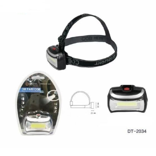 Torcia Led Frontale Testa 3w Led Fari Cob Escursioni Pesca Luce Regolabile Dt-2034