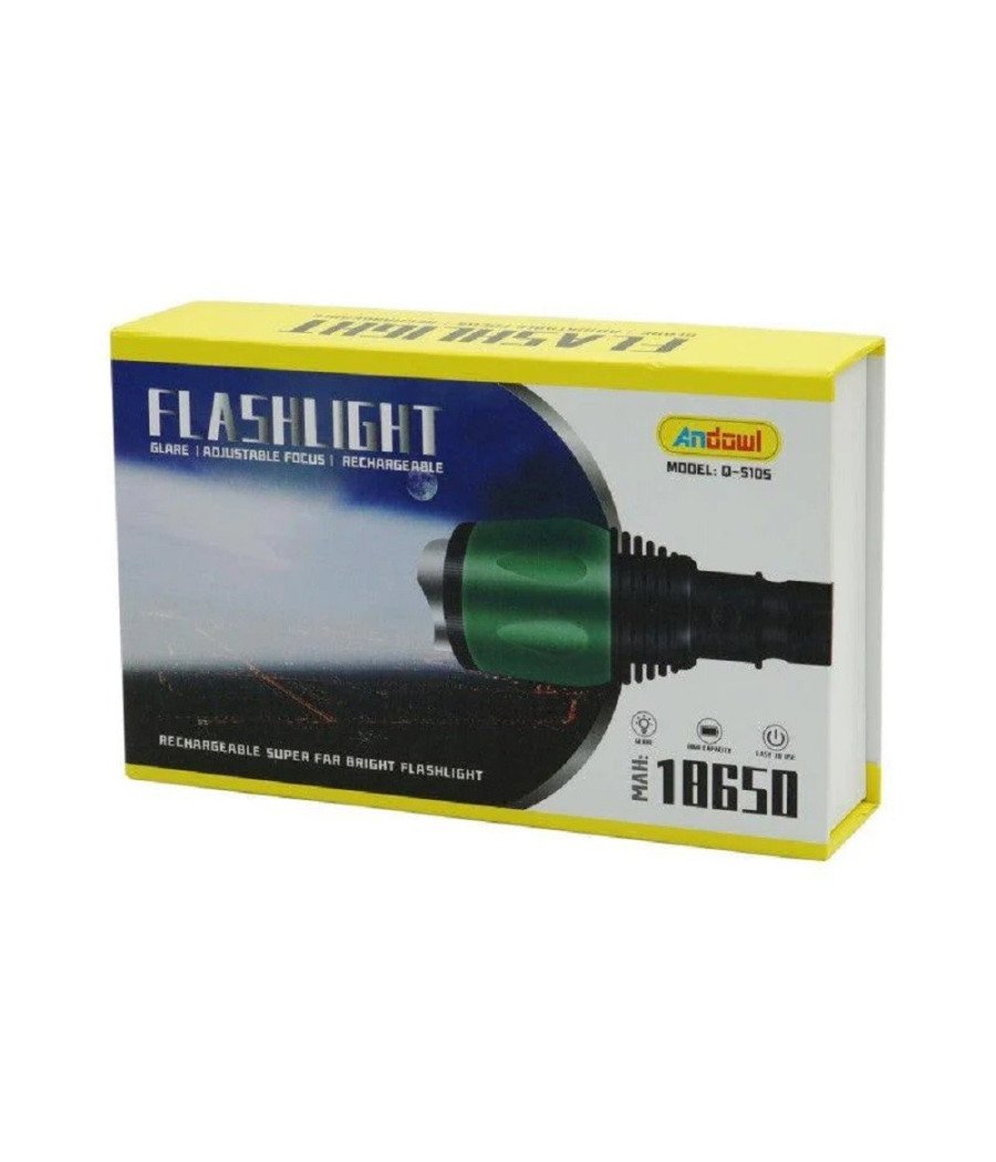 Torcia Led Ultra Luminosa Ricaricabile Usb Impermeabile Ipx6 Escursioni Q-5105 - immagine 3