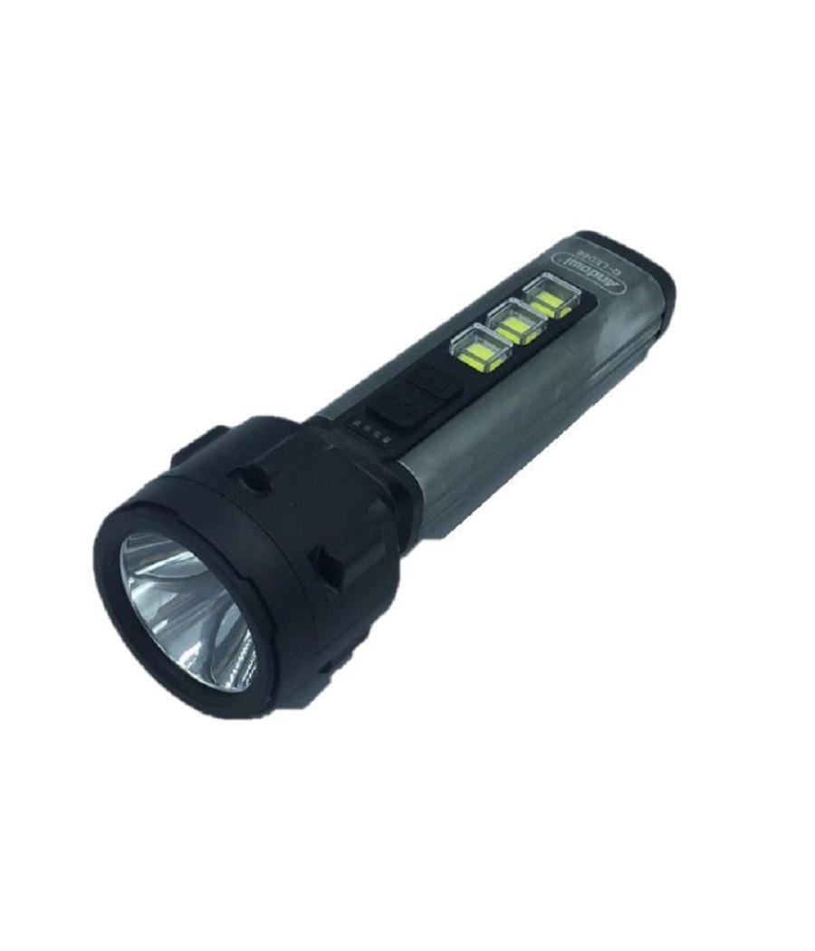 Torcia Led Usb Ricaricabile 5w+3 Luci Cob Campeggio Escursionismo Caccia Q-led66 - immagine 3