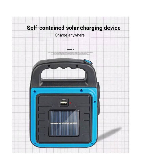 Torcia Solare Portatile Multifunzione Ricaricabile Lanterna Da Campeggio Ip65 - immagine 3