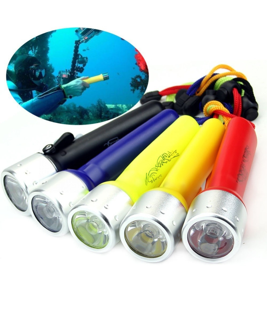 Torcia Subacquea Impermeabile Led 180 Lumen Cree 40 Metri Q3 Sub Luce Lampada 3w