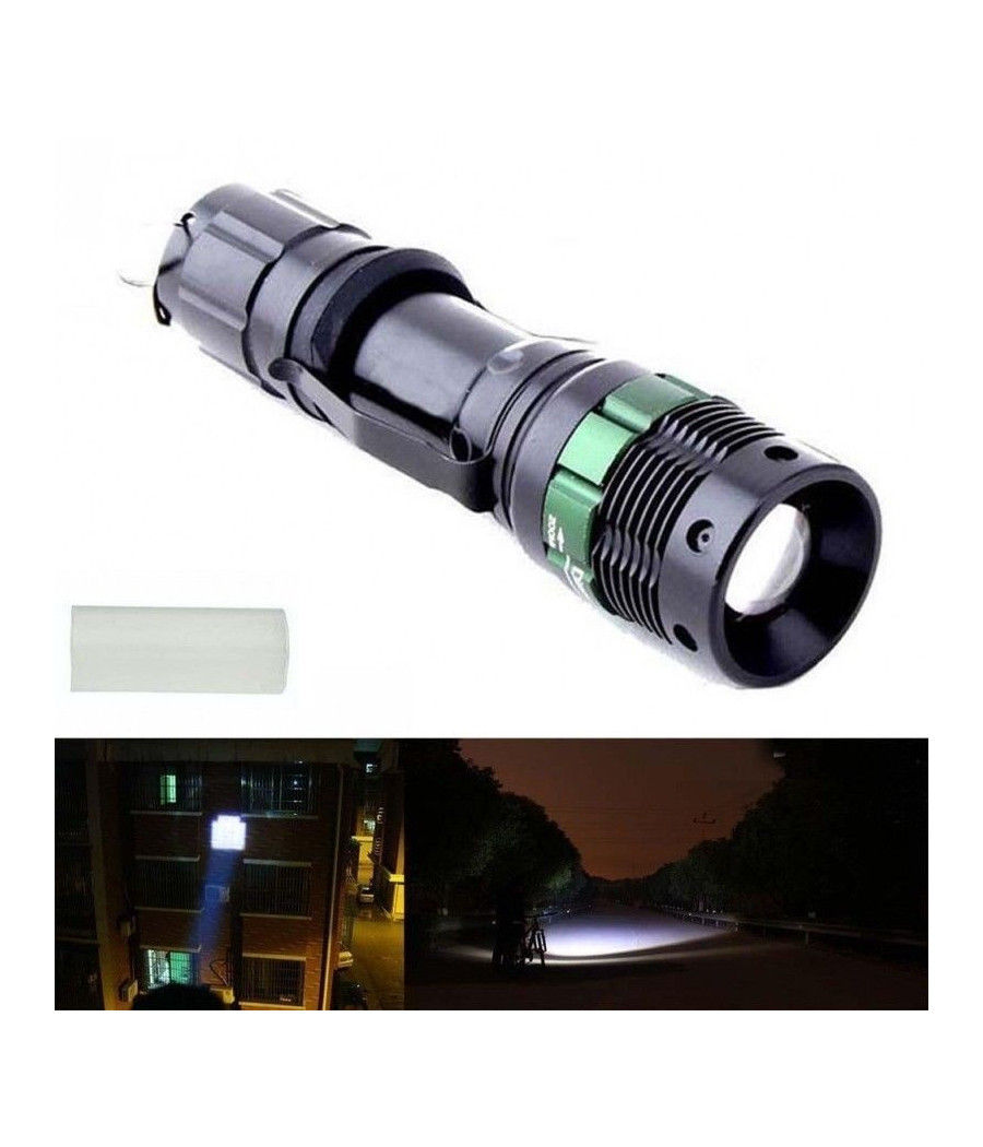 Torcia Tattica Militare Cree Led Xenon Zoom Ricaricabile 15000w - immagine 3