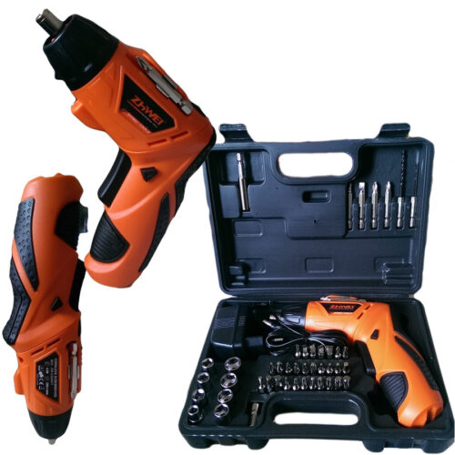 Trapano Avvitatore 4.8 Volt 45pz Con Innesti Accessori Convertibile In Verticale