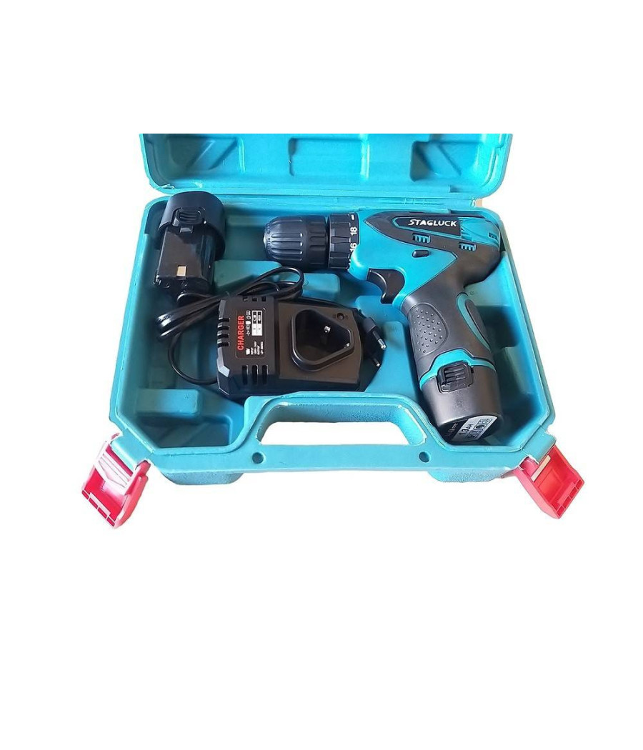 Trapano Avvitatore A Batteria A Litio Valigetta 14.4v Cordless Doppia Batteria - immagine 3