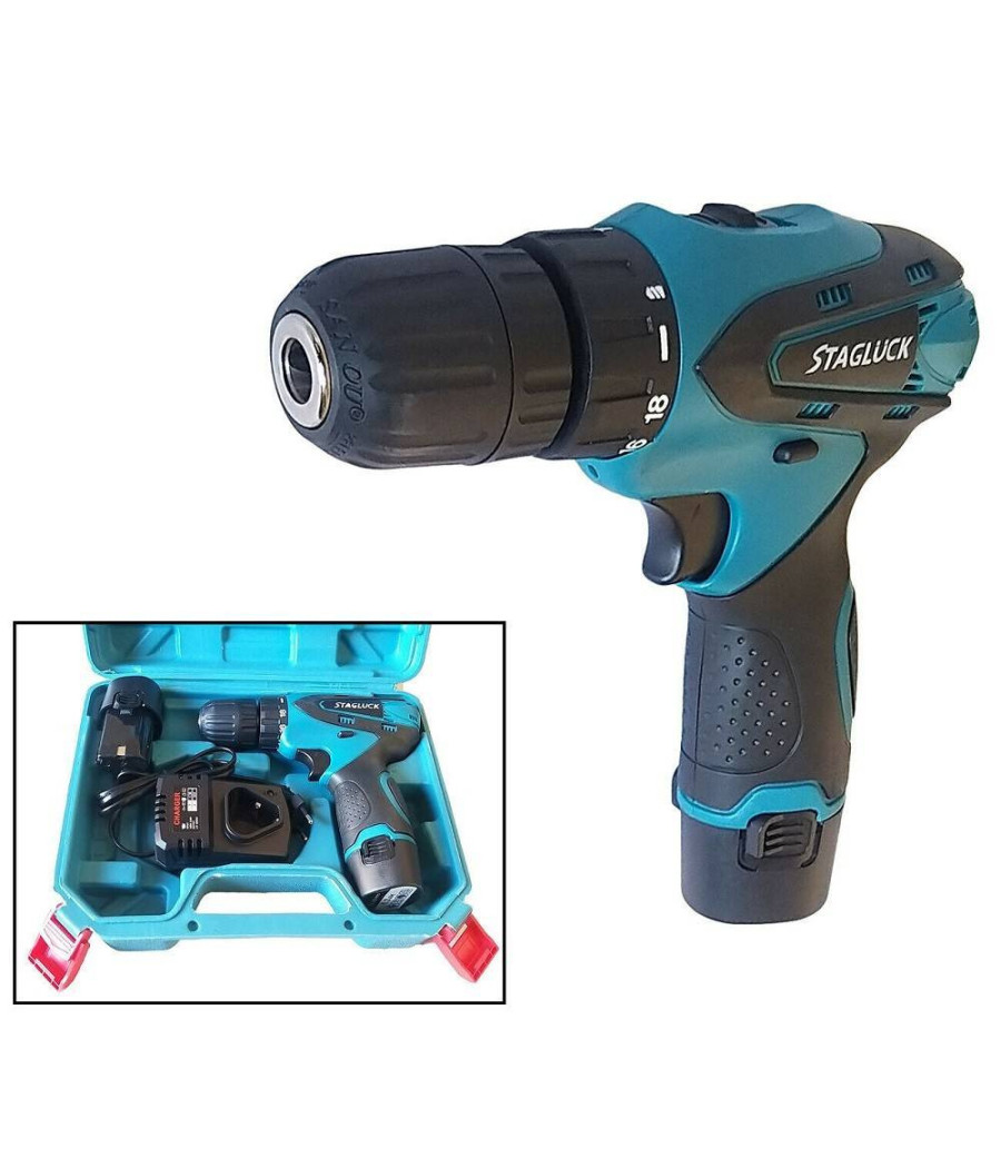 Trapano Avvitatore A Batteria A Litio Valigetta 14.4v Cordless Doppia Batteria