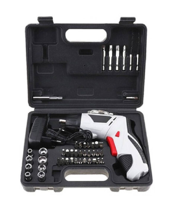 Trapano Avvitatore A Batteria Al Litio In Valigetta 4,8v 48 Pz Snodabile Led 48p - immagine 3
