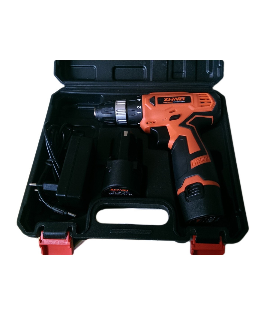 Trapano Avvitatore A Batteria Ricaricabile 2 Batterie 12 Volt Mandrino 10mm - immagine 2