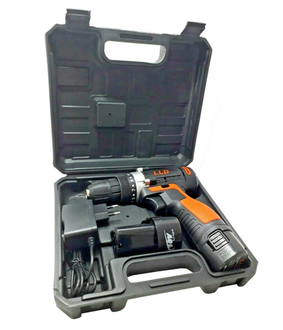 Trapano Avvitatore A Batteria Valigetta 18v Cordless + Batteria Omaggio - immagine 3