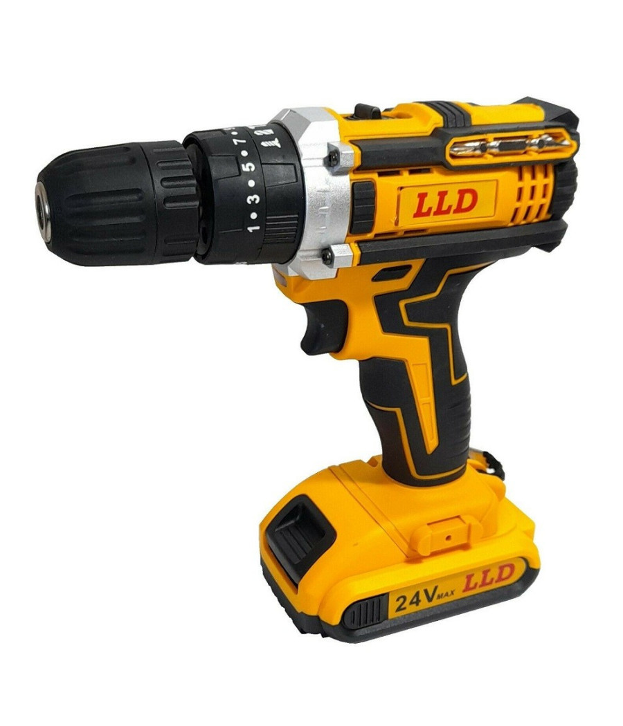 Trapano Avvitatore A Percussione 24v Doppia Batteria A Litio + Valigetta Dw24i - immagine 3