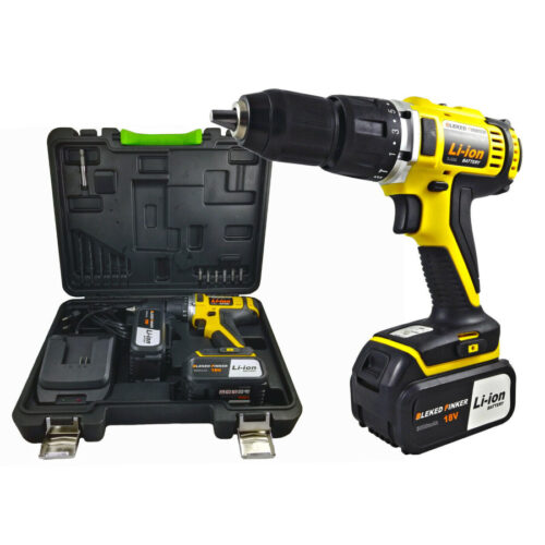 Trapano Avvitatore Con Percussione Cordless 18v 3ah Li-ion Bleked-finker Egcd18v