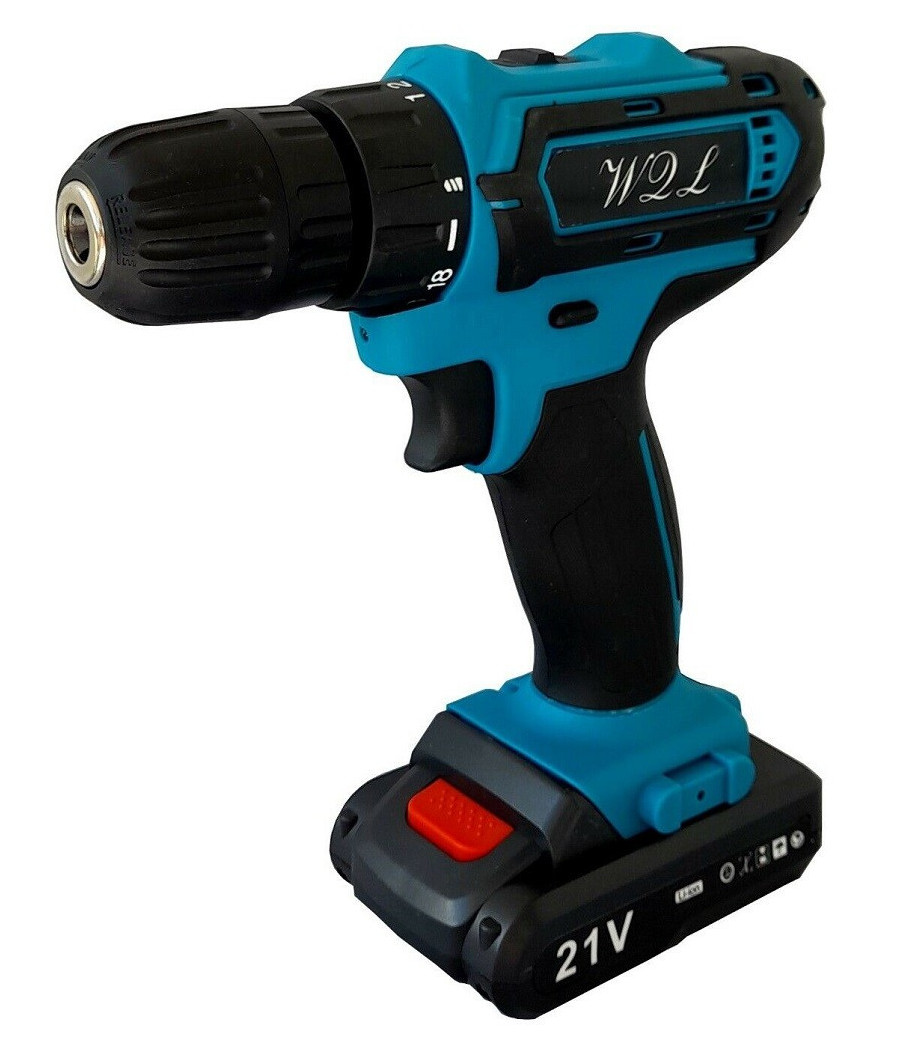 Trapano Avvitatore Cordless A Batteria Litio 21v Doppia Batteria + Valigia 02036