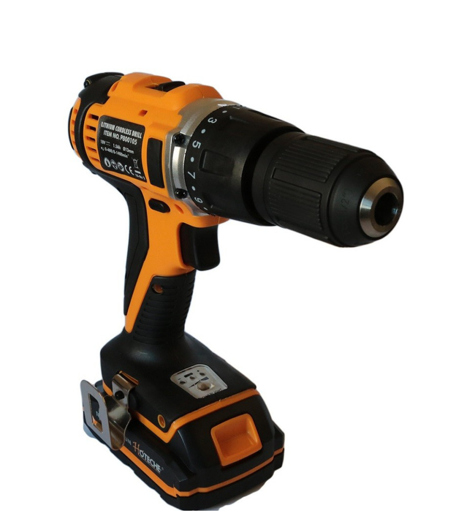 Trapano Avvitatore Percussione 2 Batterie Litio 18v 1.5a + Valigia + Accessori - immagine 2